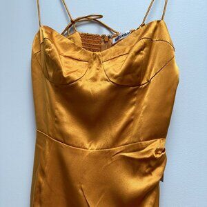 Reformation Marguerite Silk Dress Cantaloupe - Size 2